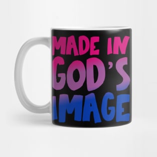 "Made in God's image" - Christians for Justice (bisexual pride flag) Mug